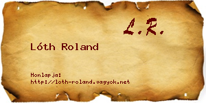 Lóth Roland névjegykártya