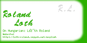 roland loth business card