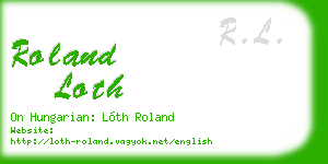 roland loth business card